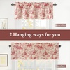 image:imageDriftAway 100 Blackout Curtains Toile Linen Back Tab W52xL84 BlackRed