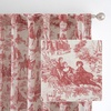 image:imageDriftAway 100 Blackout Curtains Toile Linen Back Tab W52xL84 BlackRed