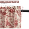 image:imageDriftAway 100 Blackout Curtains Toile Linen Back Tab W52xL84 BlackRed