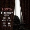 image:imageDriftAway 100 Blackout Curtains Toile Linen Back Tab W52xL84 BlackRed