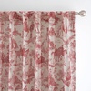 image:imageDriftAway 100 Blackout Curtains Toile Linen Back Tab W52xL84 BlackRed