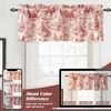 image:imageDriftAway 100 Blackout Curtains Toile Linen Back Tab W52xL84 BlackRed