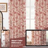 image:imageDriftAway 100 Blackout Curtains Toile Linen Back Tab W52xL84 BlackRed