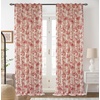 image:imageDriftAway 100 Blackout Curtains Toile Linen Back Tab W52xL84 BlackRed