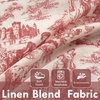 image:imageDriftAway 100 Blackout Curtains Toile Linen Back Tab W52xL84 BlackRed