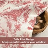 image:imageDriftAway 100 Blackout Curtains Toile Linen Back Tab W52xL84 BlackRed