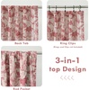 image:imageDriftAway 100 Blackout Curtains Toile Linen Back Tab W52xL84 BlackRed