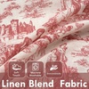 image:imageDriftAway 100 Blackout Curtains Toile Linen Back Tab W52xL84 BlackRed