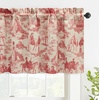 image:imageDriftAway 100 Blackout Curtains Toile Linen Back Tab W52xL84 BlackRed