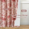 image:imageDriftAway 100 Blackout Curtains Toile Linen Back Tab W52xL84 BlackRed
