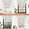 image:imageDriftAway Ada Botanical Print Lined Flower Leaf Thermal Insulated Window Valance Rod Pocket Scalloped Swag Valance 52 Inch by 16 Inch Plus 2 Inch Header Ivory Orange Teal 1 PackIvory Orange Teal