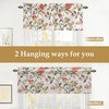 image:imageDriftAway Ada Botanical Print Lined Flower Leaf Thermal Insulated Window Valance Rod Pocket Scalloped Swag Valance 52 Inch by 16 Inch Plus 2 Inch Header Ivory Orange Teal 1 PackOrange Terra Cotta