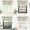 image:imageDriftAway Ada Botanical Print Lined Flower Leaf Thermal Insulated Window Valance Rod Pocket Scalloped Swag Valance 52 Inch by 16 Inch Plus 2 Inch Header Ivory Orange Teal 1 PackLinen Orange Teal