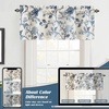 image:imageDriftAway Ada Botanical Print Lined Flower Leaf Thermal Insulated Window Valance Rod Pocket Scalloped Swag Valance 52 Inch by 16 Inch Plus 2 Inch Header Ivory Orange Teal 1 PackNavy