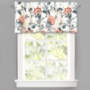 image:imageDriftAway Ada Botanical Print Lined Flower Leaf Thermal Insulated Window Valance Rod Pocket Scalloped Swag Valance 52 Inch by 16 Inch Plus 2 Inch Header Ivory Orange Teal 1 PackIvory Orange Teal