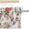 image:imageDriftAway Ada Botanical Print Lined Flower Leaf Thermal Insulated Window Valance Rod Pocket Scalloped Swag Valance 52 Inch by 16 Inch Plus 2 Inch Header Ivory Orange Teal 1 PackOrange Terra Cotta