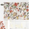 image:imageDriftAway Ada Botanical Print Lined Flower Leaf Thermal Insulated Window Valance Rod Pocket Scalloped Swag Valance 52 Inch by 16 Inch Plus 2 Inch Header Ivory Orange Teal 1 PackOrange Terra Cotta