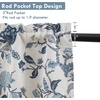 image:imageDriftAway Ada Botanical Print Lined Flower Leaf Thermal Insulated Window Valance Rod Pocket Scalloped Swag Valance 52 Inch by 16 Inch Plus 2 Inch Header Ivory Orange Teal 1 PackNavy
