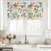 image:imageDriftAway Ada Botanical Print Lined Flower Leaf Thermal Insulated Window Valance Rod Pocket Scalloped Swag Valance 52 Inch by 16 Inch Plus 2 Inch Header Ivory Orange Teal 1 PackLinen Orange Teal