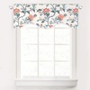 image:imageDriftAway Ada Botanical Print Lined Flower Leaf Thermal Insulated Window Valance Rod Pocket Scalloped Swag Valance 52 Inch by 16 Inch Plus 2 Inch Header Ivory Orange Teal 1 PackIvory Orange Teals Shape