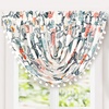 image:imageDriftAway Ada Botanical Print Lined Flower Leaf Thermal Insulated Window Valance Rod Pocket Scalloped Swag Valance 52 Inch by 16 Inch Plus 2 Inch Header Ivory Orange Teal 1 PackIvory Orange Teal