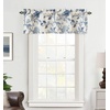image:imageDriftAway Ada Botanical Print Lined Flower Leaf Thermal Insulated Window Valance Rod Pocket Scalloped Swag Valance 52 Inch by 16 Inch Plus 2 Inch Header Ivory Orange Teal 1 PackNavy