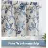 image:imageDriftAway Ada Botanical Print Lined Flower Leaf Thermal Insulated Window Valance Rod Pocket Scalloped Swag Valance 52 Inch by 16 Inch Plus 2 Inch Header Ivory Orange Teal 1 PackNavy