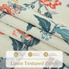 image:imageDriftAway Ada Botanical Print Lined Flower Leaf Thermal Insulated Window Valance Rod Pocket Scalloped Swag Valance 52 Inch by 16 Inch Plus 2 Inch Header Ivory Orange Teal 1 PackLinen Orange Teal