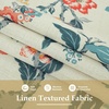 image:imageDriftAway Ada Botanical Print Lined Flower Leaf Thermal Insulated Window Valance Rod Pocket Scalloped Swag Valance 52 Inch by 16 Inch Plus 2 Inch Header Ivory Orange Teal 1 PackLinen Orange Teal