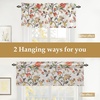 image:imageDriftAway Ada Botanical Print Lined Flower Leaf Thermal Insulated Window Valance Rod Pocket Scalloped Swag Valance 52 Inch by 16 Inch Plus 2 Inch Header Ivory Orange Teal 1 PackOrange Terra Cotta