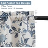 image:imageDriftAway Ada Botanical Print Lined Flower Leaf Thermal Insulated Window Valance Rod Pocket Scalloped Swag Valance 52 Inch by 16 Inch Plus 2 Inch Header Ivory Orange Teal 1 PackNavy