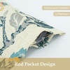 image:imageDriftAway Ada Botanical Print Lined Flower Leaf Thermal Insulated Window Valance Rod Pocket Scalloped Swag Valance 52 Inch by 16 Inch Plus 2 Inch Header Ivory Orange Teal 1 PackLinen Orange Teal