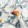 image:imageDriftAway Ada Botanical Print Lined Flower Leaf Thermal Insulated Window Valance Rod Pocket Scalloped Swag Valance 52 Inch by 16 Inch Plus 2 Inch Header Ivory Orange Teal 1 PackIvory Orange Teal With Tassel