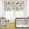 image:imageDriftAway Ada Botanical Print Lined Flower Leaf Thermal Insulated Window Valance Rod Pocket Scalloped Swag Valance 52 Inch by 16 Inch Plus 2 Inch Header Ivory Orange Teal 1 PackLinen Orange Teal