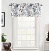 image:imageDriftAway Ada Botanical Print Lined Flower Leaf Thermal Insulated Window Valance Rod Pocket Scalloped Swag Valance 52 Inch by 16 Inch Plus 2 Inch Header Ivory Orange Teal 1 PackNavy
