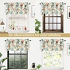 image:imageDriftAway Ada Botanical Print Lined Flower Leaf Thermal Insulated Window Valance Rod Pocket Scalloped Swag Valance 52 Inch by 16 Inch Plus 2 Inch Header Ivory Orange Teal 1 PackLinen Orange Teal