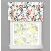 image:imageDriftAway Ada Botanical Print Lined Flower Leaf Thermal Insulated Window Valance Rod Pocket Scalloped Swag Valance 52 Inch by 16 Inch Plus 2 Inch Header Ivory Orange Teal 1 PackIvory Orange Teal