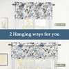 image:imageDriftAway Ada Botanical Print Lined Flower Leaf Thermal Insulated Window Valance Rod Pocket Scalloped Swag Valance 52 Inch by 16 Inch Plus 2 Inch Header Ivory Orange Teal 1 PackNavy