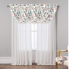 image:imageDriftAway Ada Botanical Print Lined Flower Leaf Thermal Insulated Window Valance Rod Pocket Scalloped Swag Valance 52 Inch by 16 Inch Plus 2 Inch Header Ivory Orange Teal 1 PackIvory Orange Teal