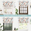image:imageDriftAway Ada Botanical Print Lined Flower Leaf Thermal Insulated Window Valance Rod Pocket Scalloped Swag Valance 52 Inch by 16 Inch Plus 2 Inch Header Ivory Orange Teal 1 PackIvory Orange Teal
