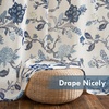 image:imageDriftAway Ada Floral Botanical Print Flower Leaf Lined Thermal Insulated Room Darkening Blackout Tie Up Window Curtains 2 Layers Each 45 Inch by 63 Inch Ivory Orange TealNavyback Tab