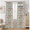 image:imageDriftAway Ada Floral Botanical Print Flower Leaf Lined Thermal Insulated Room Darkening Blackout Tie Up Window Curtains 2 Layers Each 45 Inch by 63 Inch Ivory Orange TealLinen Orange Tealback Tab