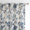 image:imageDriftAway Ada Floral Botanical Print Flower Leaf Lined Thermal Insulated Room Darkening Blackout Tie Up Window Curtains 2 Layers Each 45 Inch by 63 Inch Ivory Orange TealNavyback Tab