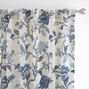 image:imageDriftAway Ada Floral Botanical Print Flower Leaf Lined Thermal Insulated Room Darkening Blackout Tie Up Window Curtains 2 Layers Each 45 Inch by 63 Inch Ivory Orange TealNavyback Tab