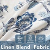 image:imageDriftAway Ada Floral Botanical Print Flower Leaf Lined Thermal Insulated Room Darkening Blackout Tie Up Window Curtains 2 Layers Each 45 Inch by 63 Inch Ivory Orange TealNavyback Tab