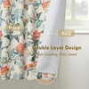 image:imageDriftAway Ada Floral Botanical Print Flower Leaf Lined Thermal Insulated Room Darkening Blackout Tie Up Window Curtains 2 Layers Each 45 Inch by 63 Inch Ivory Orange TealLinen Orange Tealback Tab