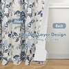 image:imageDriftAway Ada Floral Botanical Print Flower Leaf Lined Thermal Insulated Room Darkening Blackout Tie Up Window Curtains 2 Layers Each 45 Inch by 63 Inch Ivory Orange TealNavyback Tab