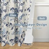 image:imageDriftAway Ada Floral Botanical Print Flower Leaf Lined Thermal Insulated Room Darkening Blackout Tie Up Window Curtains 2 Layers Each 45 Inch by 63 Inch Ivory Orange TealNavyback Tab