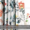 image:imageDriftAway Ada Floral Botanical Print Flower Leaf Lined Thermal Insulated Room Darkening Blackout Tie Up Window Curtains 2 Layers Each 45 Inch by 63 Inch Ivory Orange TealIvory Orange Tealgrommet