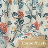 image:imageDriftAway Ada Floral Botanical Print Flower Leaf Lined Thermal Insulated Room Darkening Blackout Tie Up Window Curtains 2 Layers Each 45 Inch by 63 Inch Ivory Orange TealLinen Orange Tealback Tab